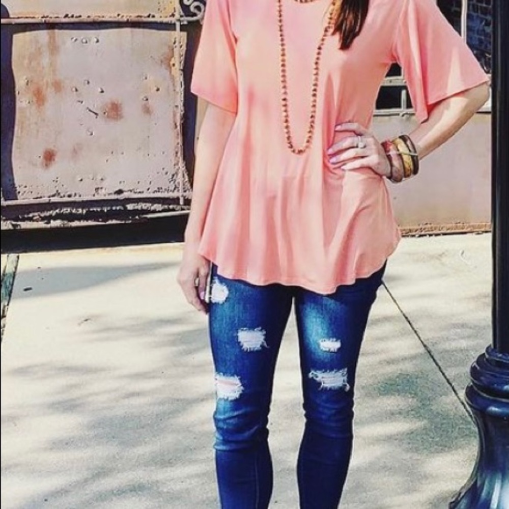 ACCENT Coral short sleeve top